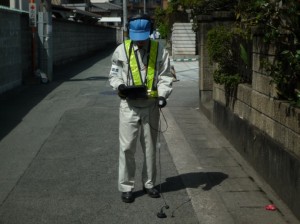 漏水調査の様子