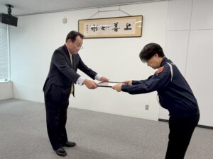 感謝状の贈呈