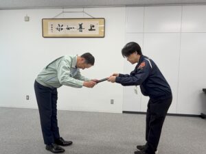感謝状の贈呈